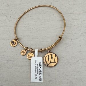 University of  Wisconsin-Madison  Alex and Ani Gold Charm Bangle